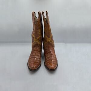 Rudel Brown Leather Men's Vintage Western Cowboy Boots Sz 30.5E